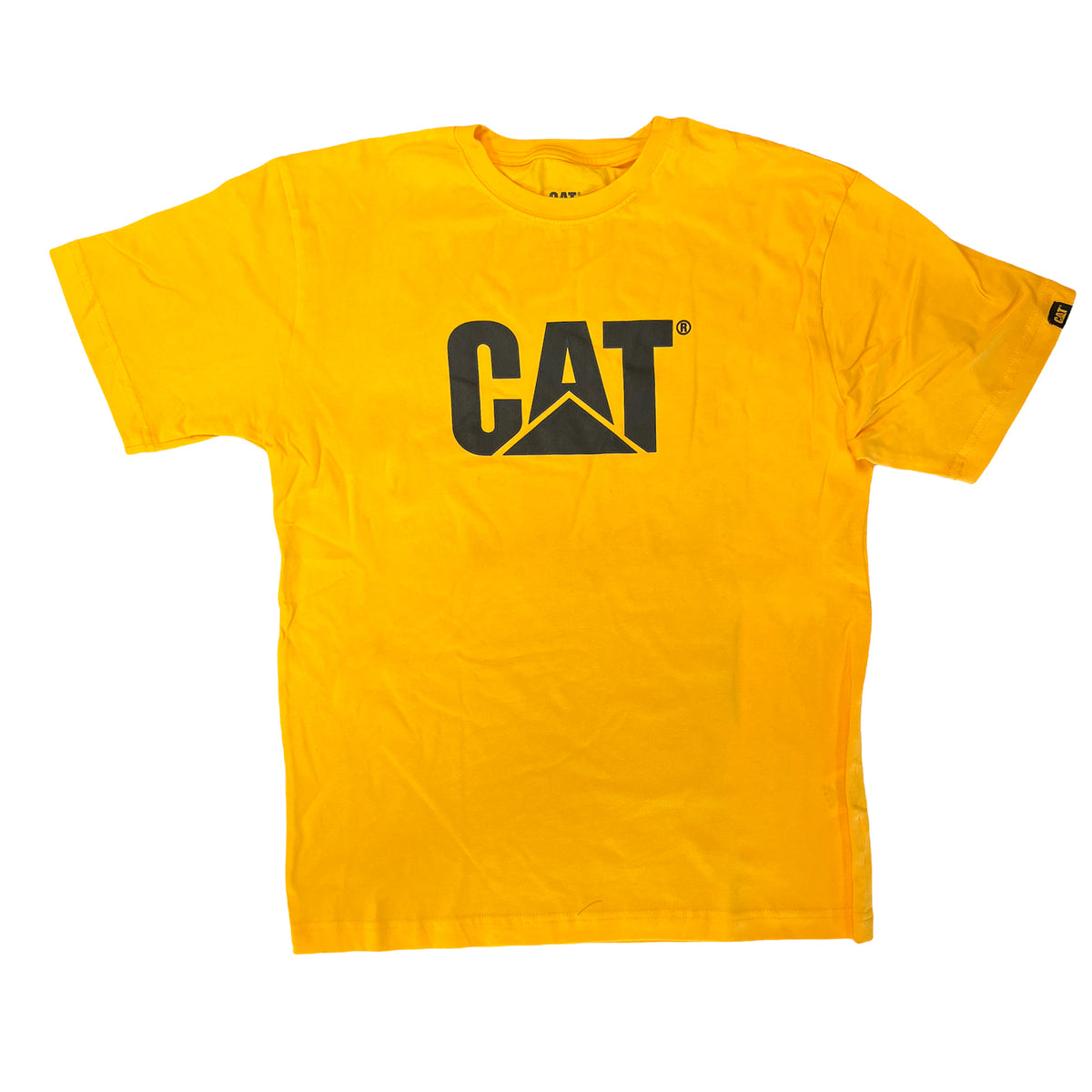 CAT Trademark Banner Short Sleeve Work T-Shirt - Black 1510305
