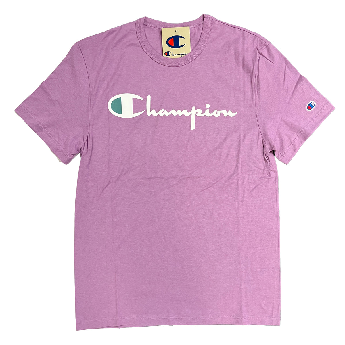 Champion t shirt mens hot sale pink