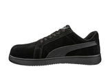 Puma Men's 640305 Iconic Black/Black Suede Low Composite Safety Toe Metal Free Work Shoes ThatShoeStore