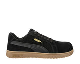 Puma Men's 640325 Iconic Black/Gum Suede Low Composite Safety Toe Metal Free Work Shoes ThatShoeStore