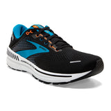 Brooks Men's 110366 034 Adrenaline GTS 22 Black/Blue/Orange Cushion Support Running Shoes ThatShoeStore