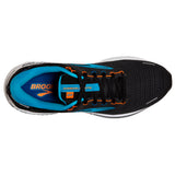 Brooks Men's 110366 034 Adrenaline GTS 22 Black/Blue/Orange Cushion Support Running Shoes ThatShoeStore