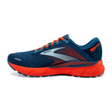 Brooks Men's 110366 404 Adrenaline GTS 22 Blue/Light Blue/Orange Cushion Support Running Shoes ThatShoeStore