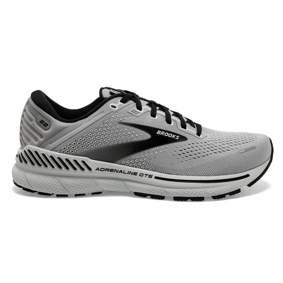 Brooks Men's 110366 012 Adrenaline GTS 22  Alloy/Grey/Black Cushion Support Running Shoes