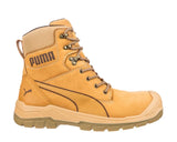 Puma Men's 630725 Conquest High Wheat Waterproof Composite Safety Toe Metal Free Side-Zipper 7" Work Boots ThatShoeStore