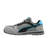 Puma Men's 643035 Front Side Gray Blue Low Composite Safety Toe Metal Free Work Shoes ThatShoeStore