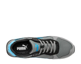 Puma Men's 643035 Front Side Gray Blue Low Composite Safety Toe Metal Free Work Shoes ThatShoeStore