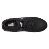 Puma Women's 643125  Frontside Black Pink Low Composite Safety Toe Metal Free Work Shoes ThatShoeStore