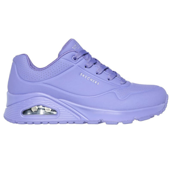 Skechers Women's 73690 Uno Stand On Air Lilac Casual Shoes (WIDE)