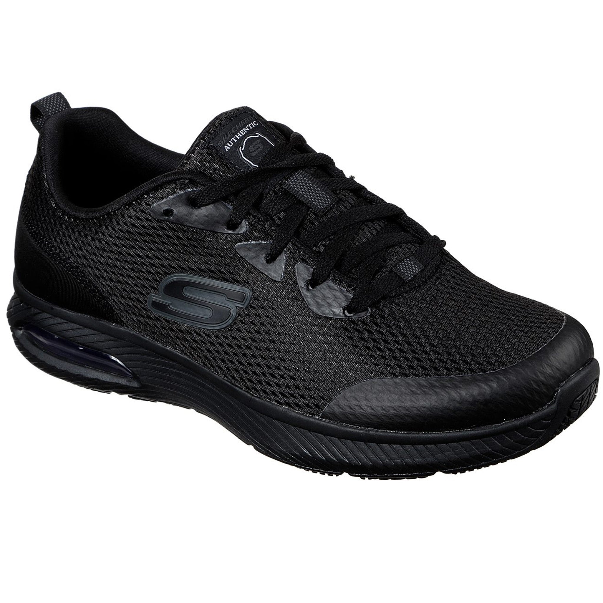 Missionaris Kosten Slepen Skechers Men's 77520 Dyna Air SR Memory Foam Slip Resistant Black Work –  That Shoe Store and More