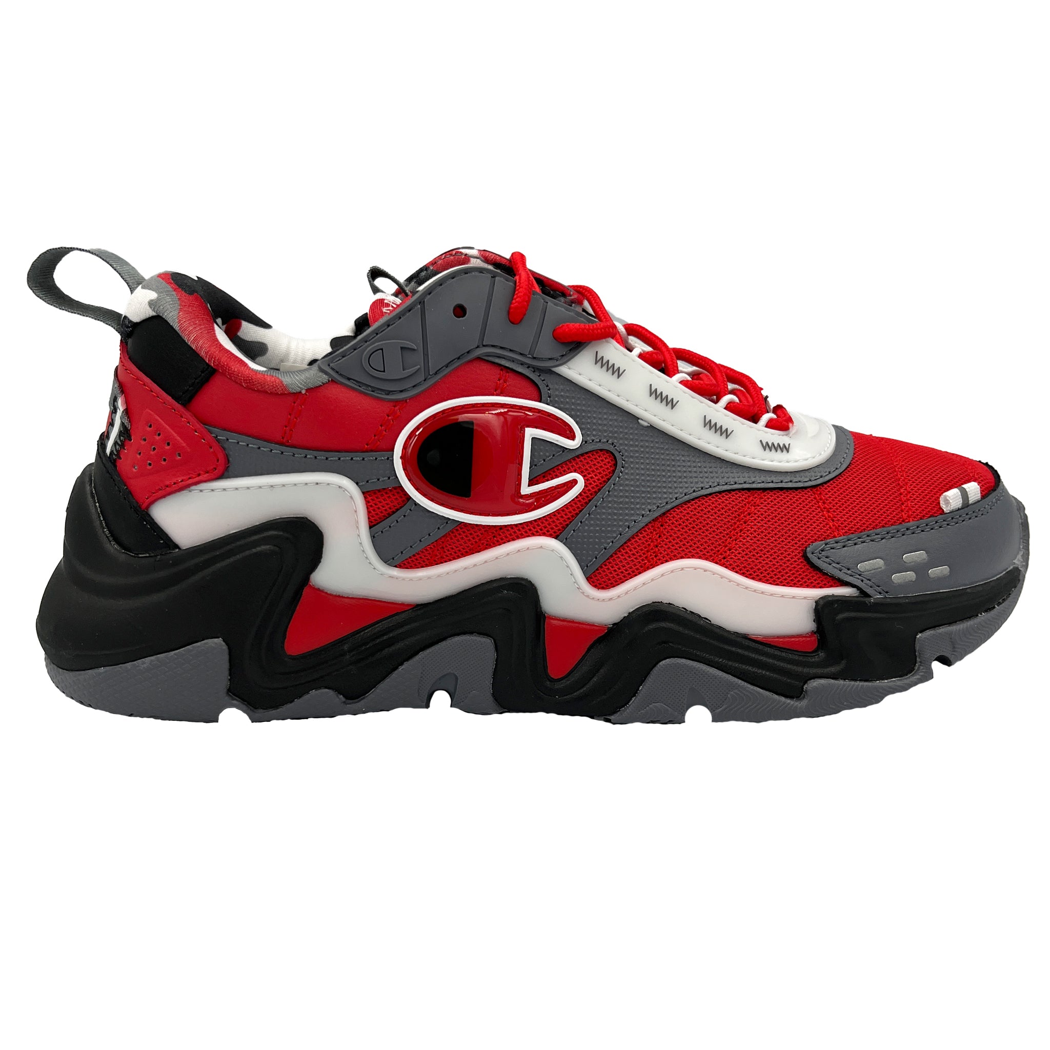 Champion Men's Scarlet/Grey Hyper C Flood Shoes CP101687M – That Shoe Store  and More