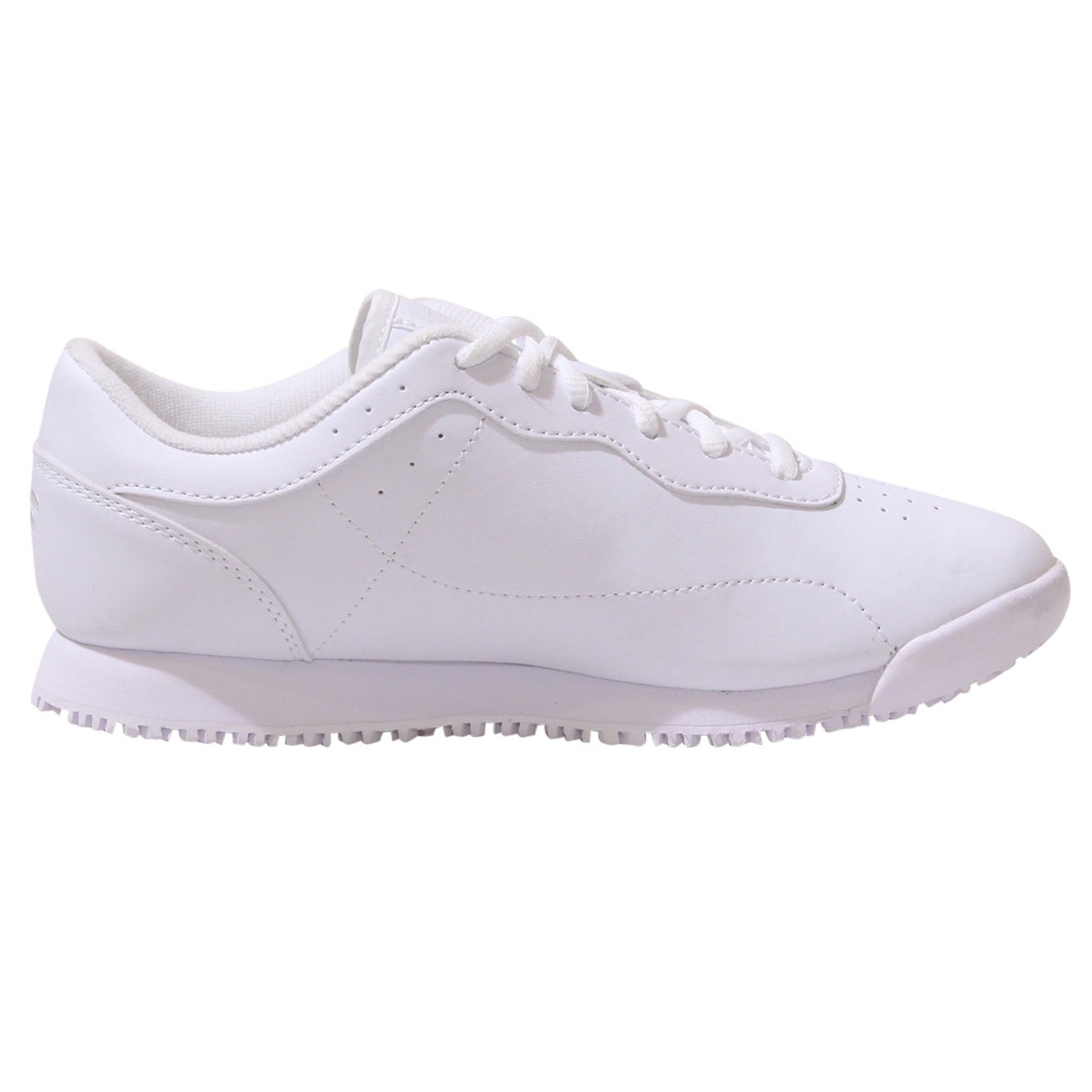 White fashion slip resistant work shoes