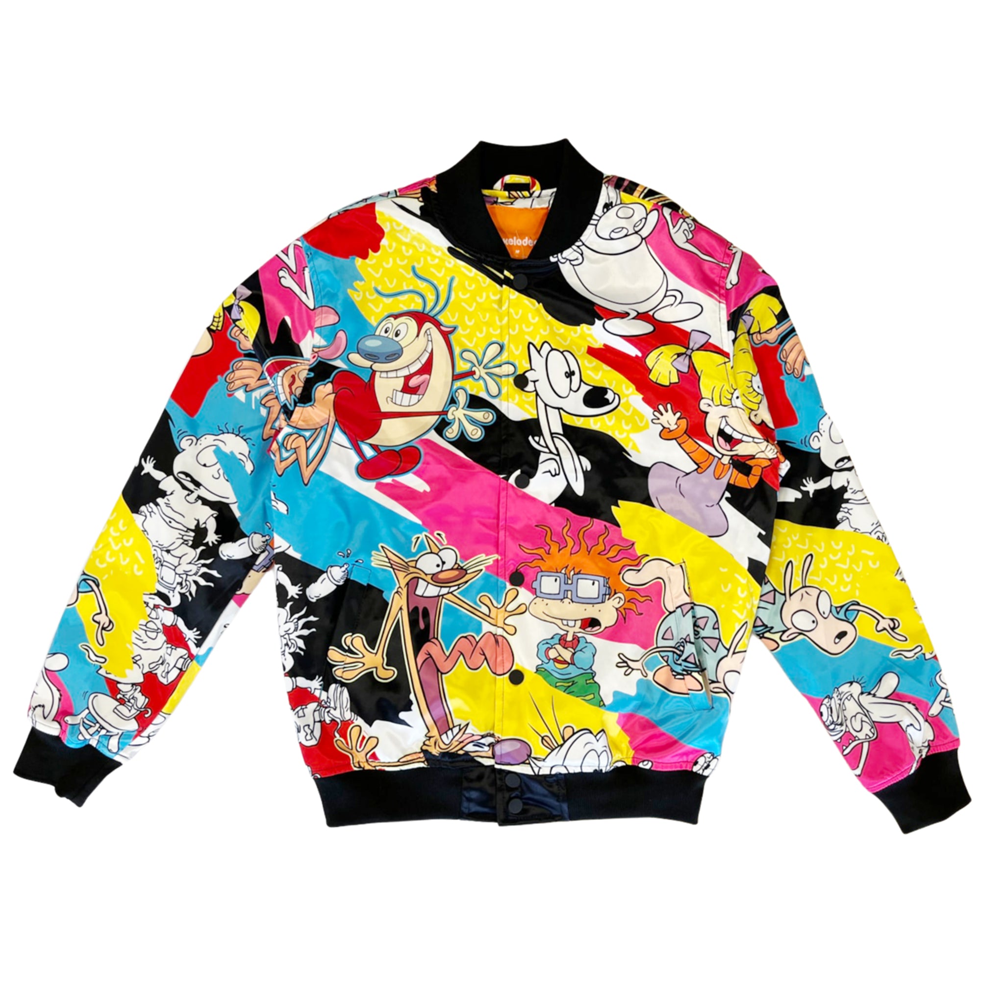 Men's Freeze Max Pink Tom and Jerry Graphic Satin Full-Snap Jacket