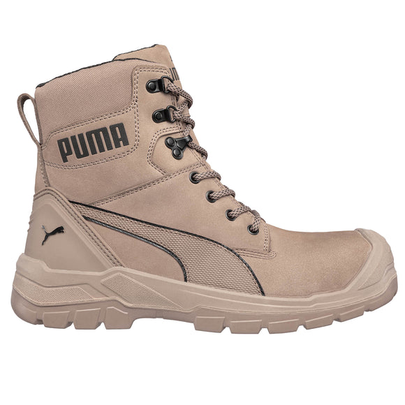 Puma Men's 630745 Conquest High Stone Waterproof Composite Safety Toe Zipper 7