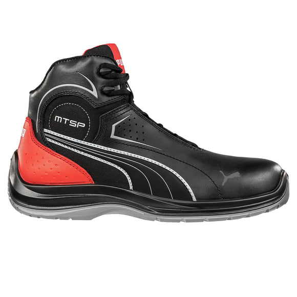 Puma Men's 632615 Touring Black Mid Composite Safety Toe Metal Free Work Shoes