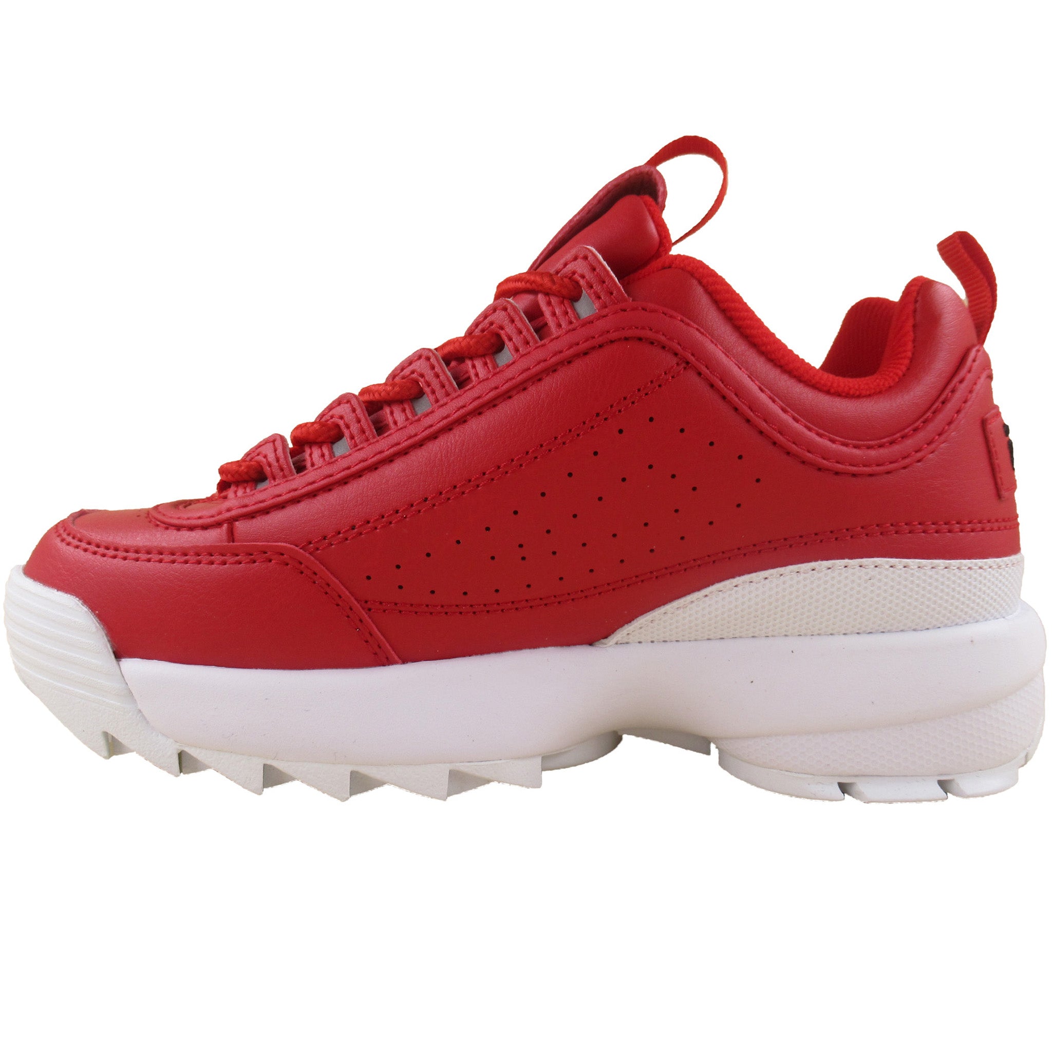 Fila Kids Red Disruptor 2 Premium Grade School Lifestyle Casual Shoes 5.5Y