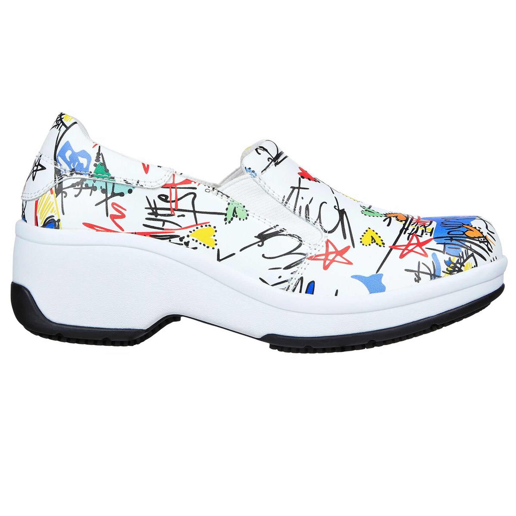 Skechers womens white work shoes sales