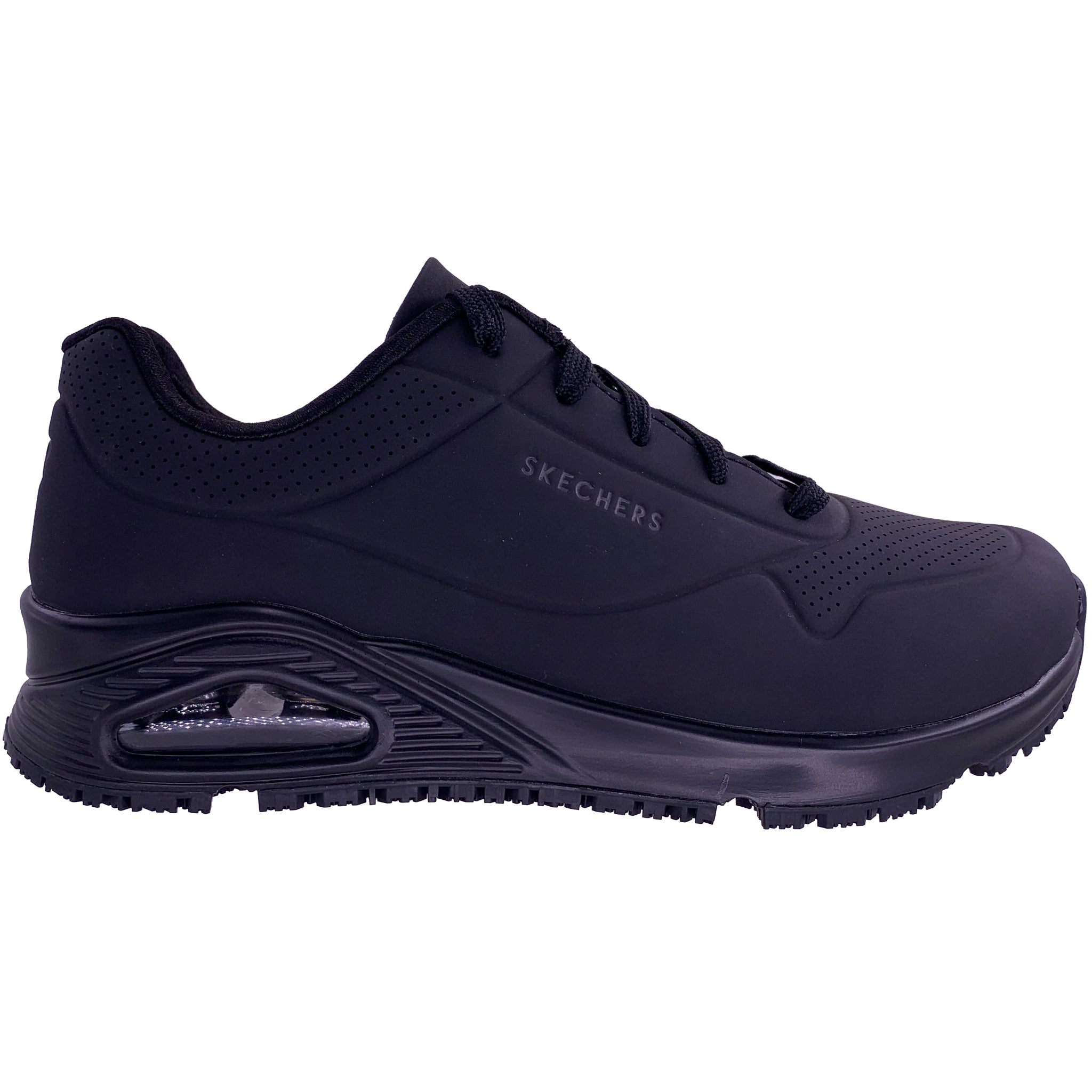 Skechers Men's 200054 Uno SR Satal Slip Resistant Black Work Shoes – That  Shoe Store and More