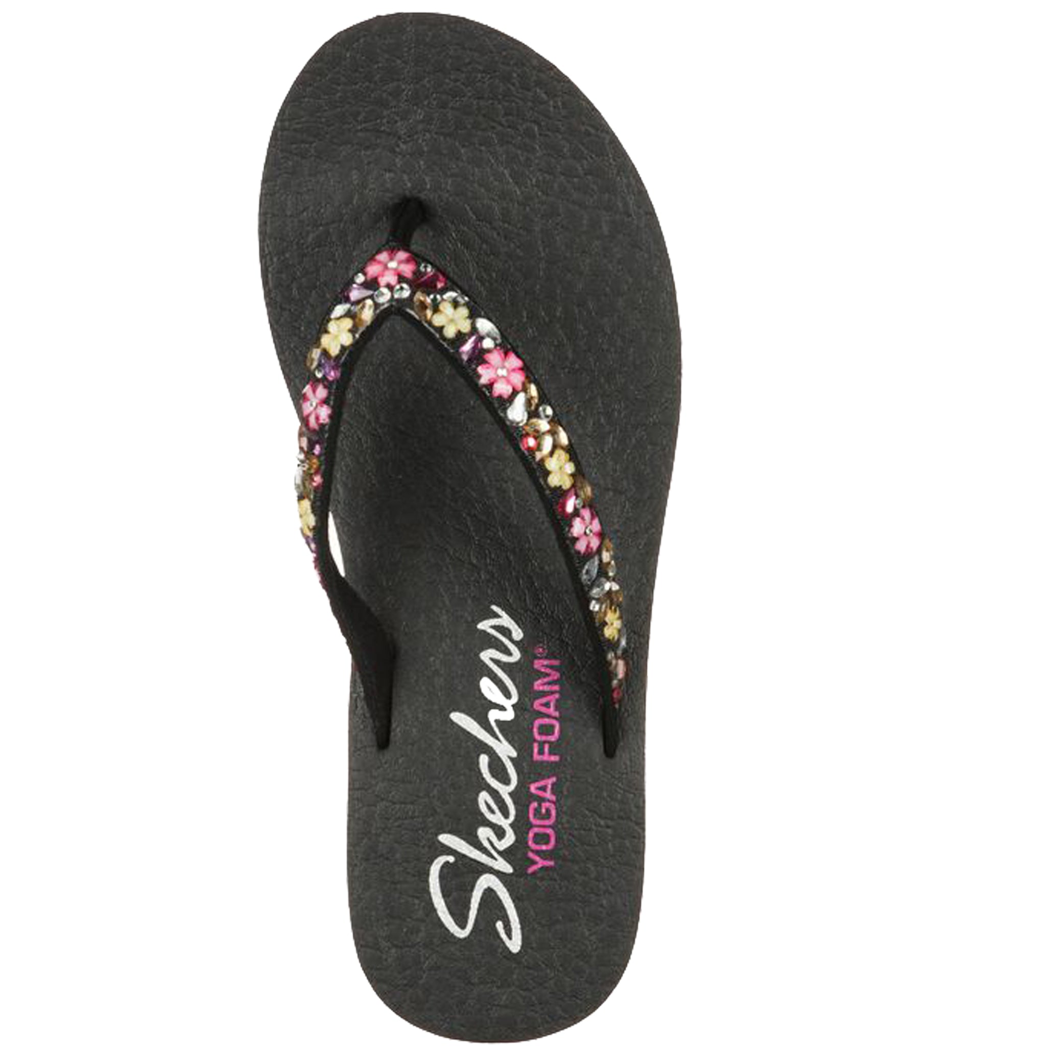 Skechers Sandals Women's High LoopDLoop Sandals Yoga Foam Black 38646 Size 9