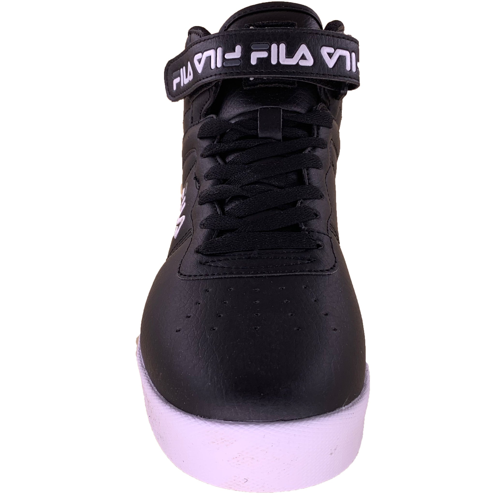 Vulc 13 Repeat Logo Mens Faux Leather Sport Mid Top Sneakers 10 Black Castle Rock White
